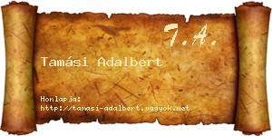 Tamási Adalbert névjegykártya